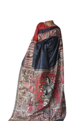 Pure Tussar Silk print saree